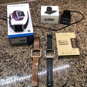 Fitbit Blaze Bundle - Like New W/extras